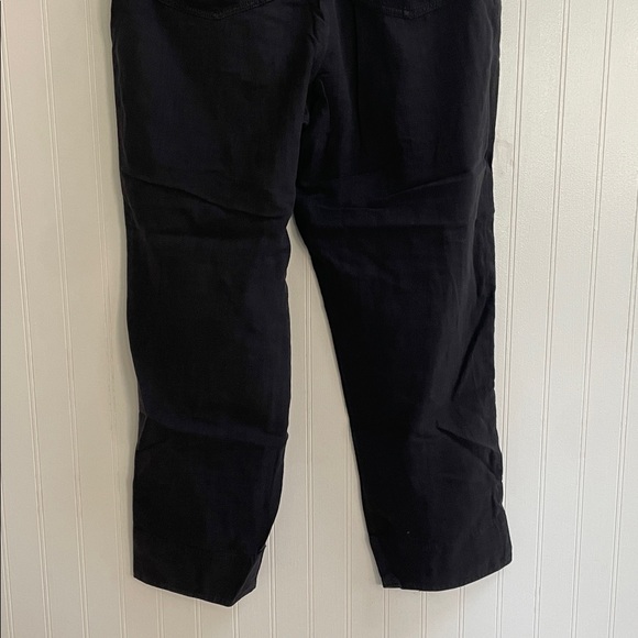 ANTHROPOLOGIE Malin Utility Belted Taper Leg Cotton Pant in Black Size M - Picture 7 of 8